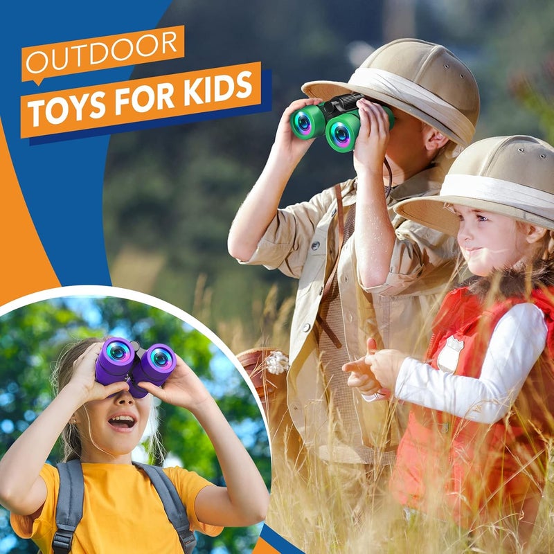 LET'SGO LET'S GO! Boy Toys Age 3-7 Kids Binoculars for Bird Watching|Hiking|Camping Toy for 3 4 5 6 7 Year Old Boy Girl Christmas Birthday Gifts Outdoor Travel Toys for Kid Boys Ages 3-6 Stocking Stuffers - Image 3